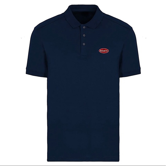 NWT "Bugatti Automobiles" Macaron Polo Blue